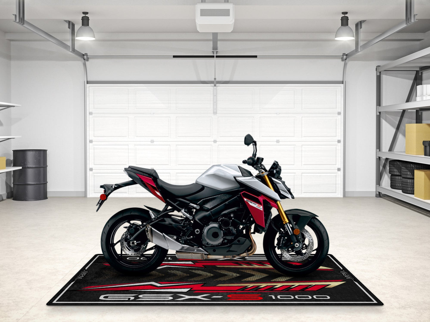 Designed Pit Mat for Suzuki GSX-S1000 Motorcycle - MM7364 - Howling Moto