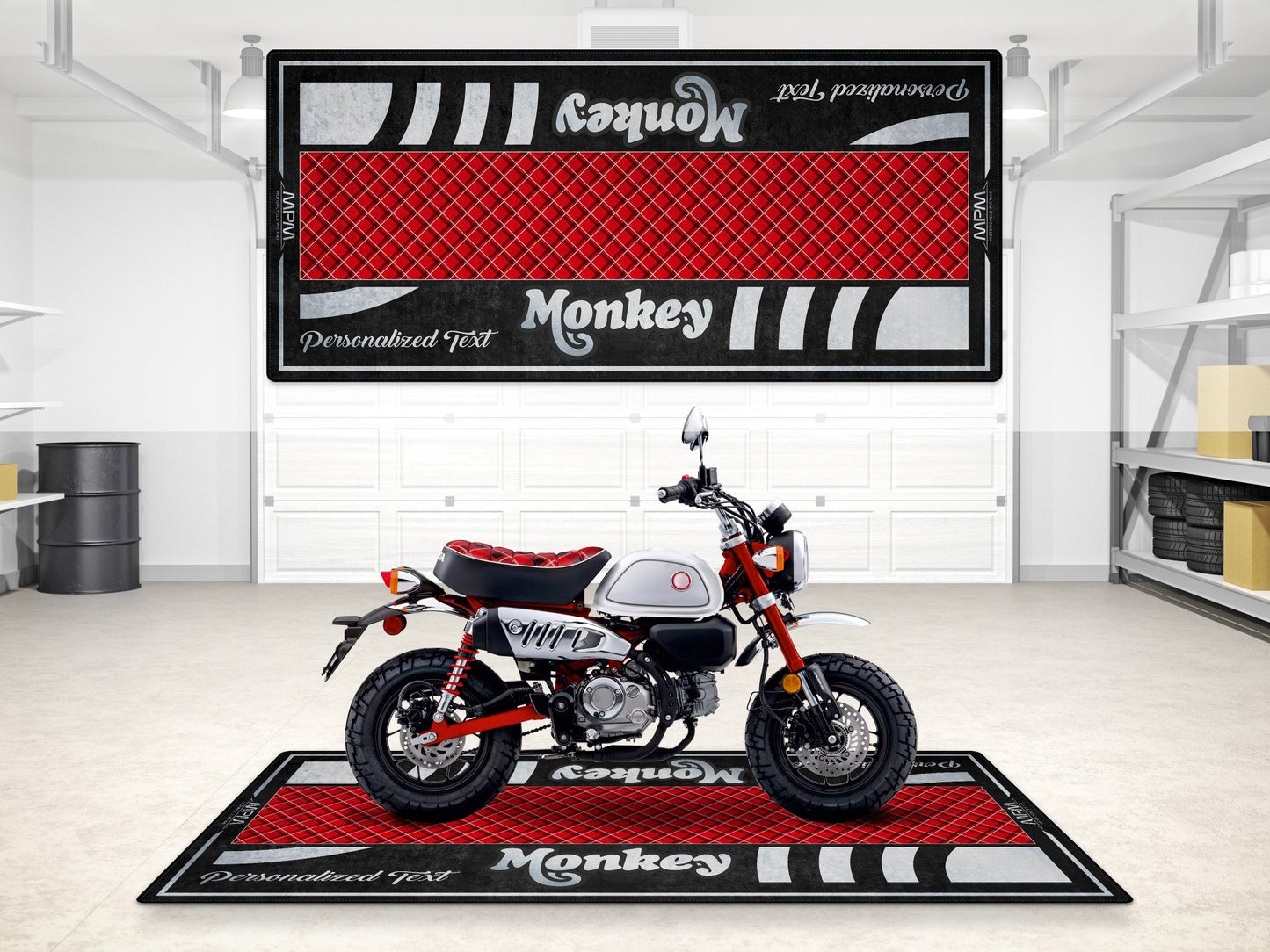 Designed Pit Mat for Honda Monkey Motorcycle - MM7458 - Howling Moto