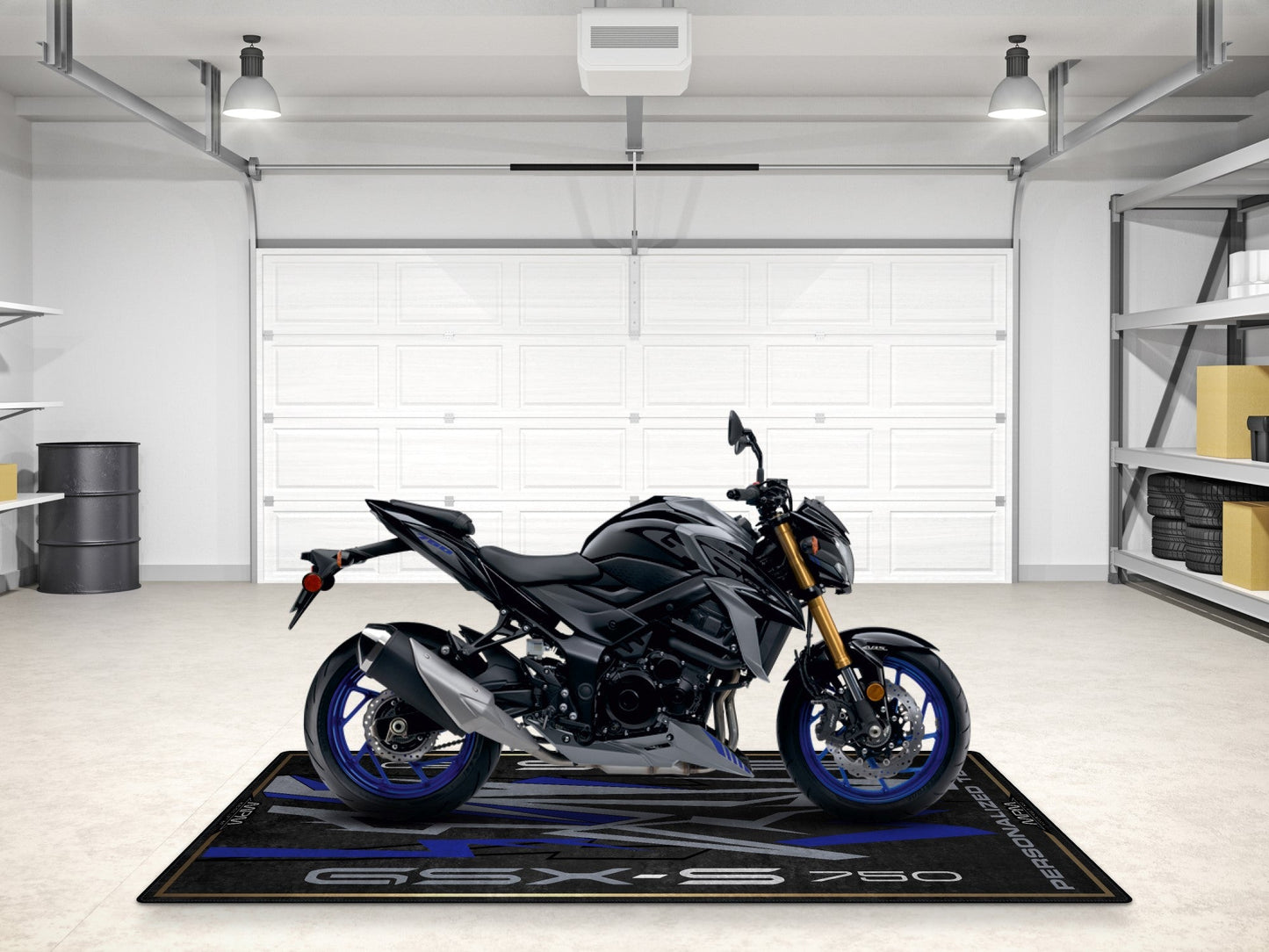 Designed Pit Mat for Suzuki GSX-S750Z Motorcycle - MM7365 - Howling Moto