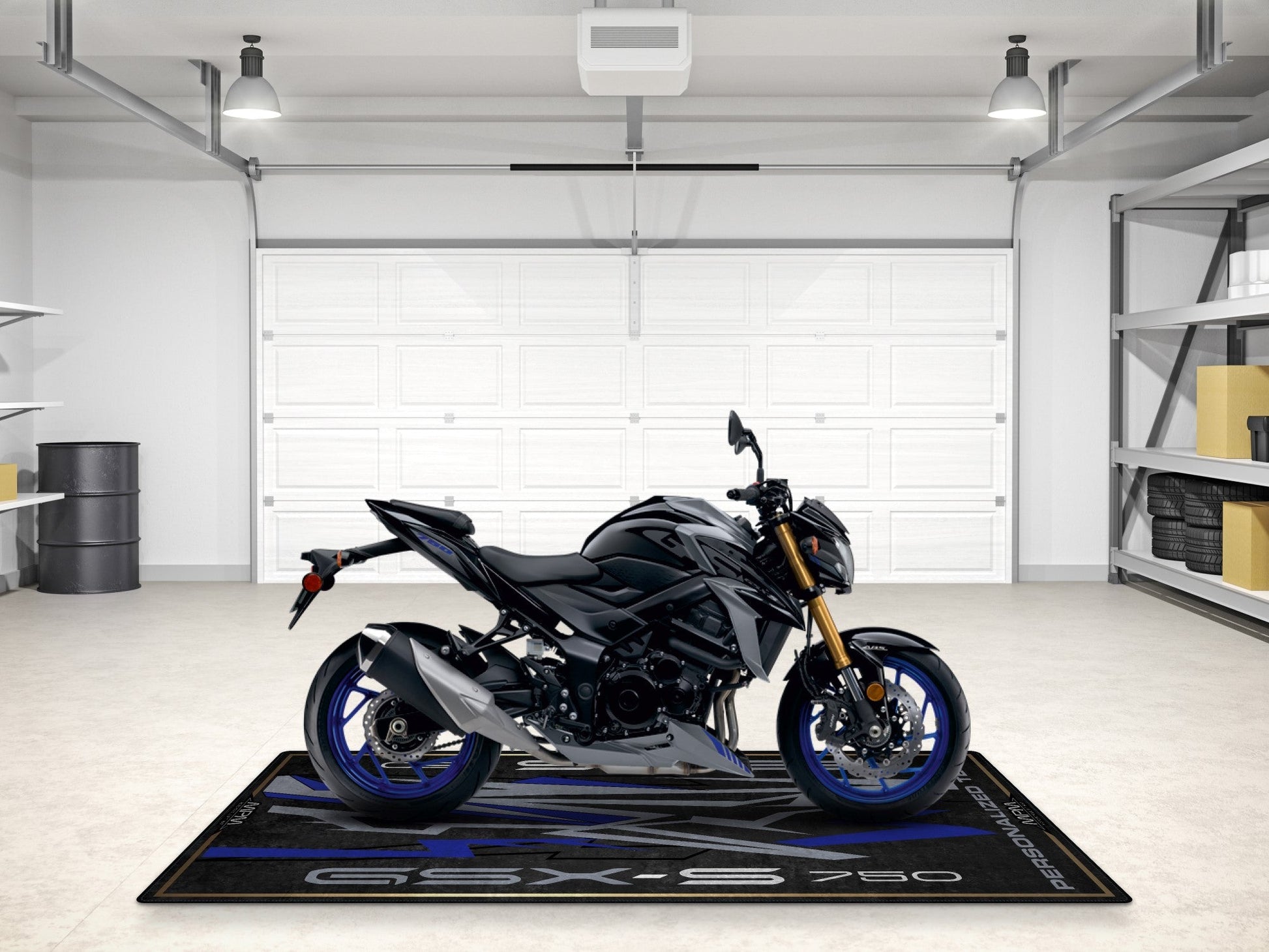 Designed Pit Mat for Suzuki GSX-S750Z Motorcycle - MM7365 - Howling Moto