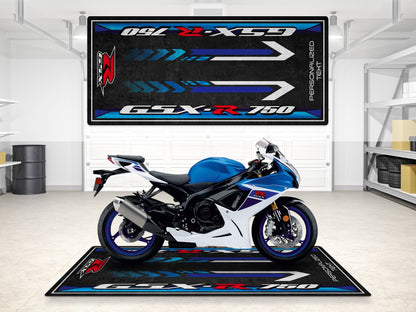 Designed Pit Mat for Suzuki GSX-R750 Motorcycle - MM7356 - Howling Moto