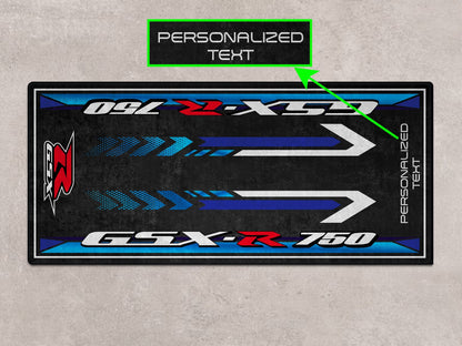 Designed Pit Mat for Suzuki GSX-R750 Motorcycle - MM7356 - Howling Moto