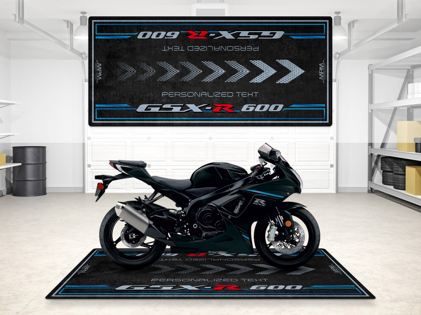 Designed Pit Mat for Suzuki GSX-R600 Motorcycle - MM7358 - Howling Moto