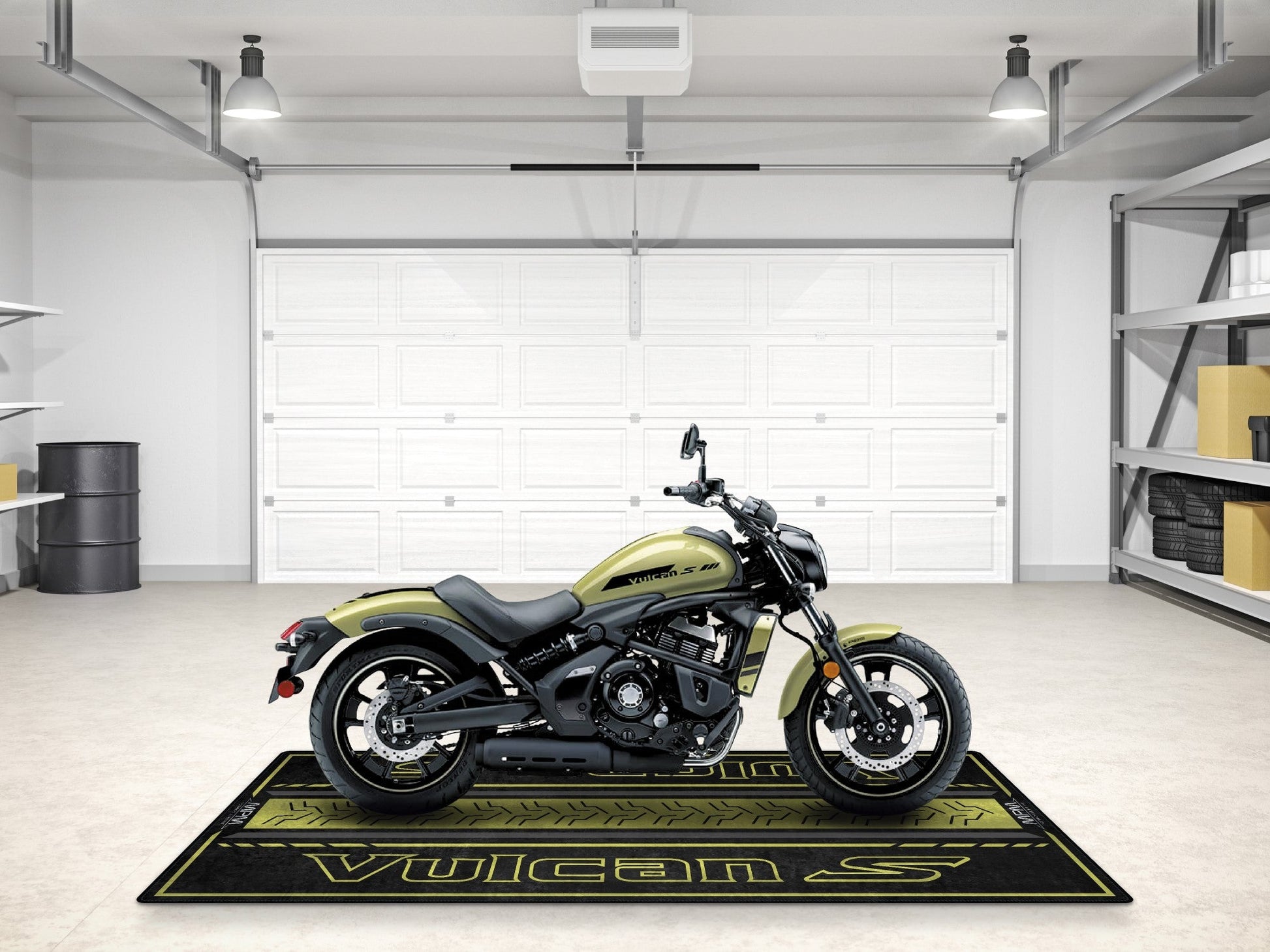 Designed Pit Mat for Kawasaki Vulcan S Motorcycle - MM7424 - Howling Moto