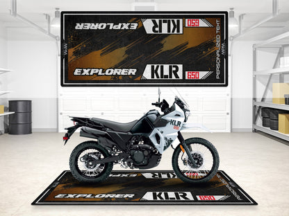 Designed Pit Mat for Kawasaki KLR 650 Motorcycle - MM7431 - Howling Moto