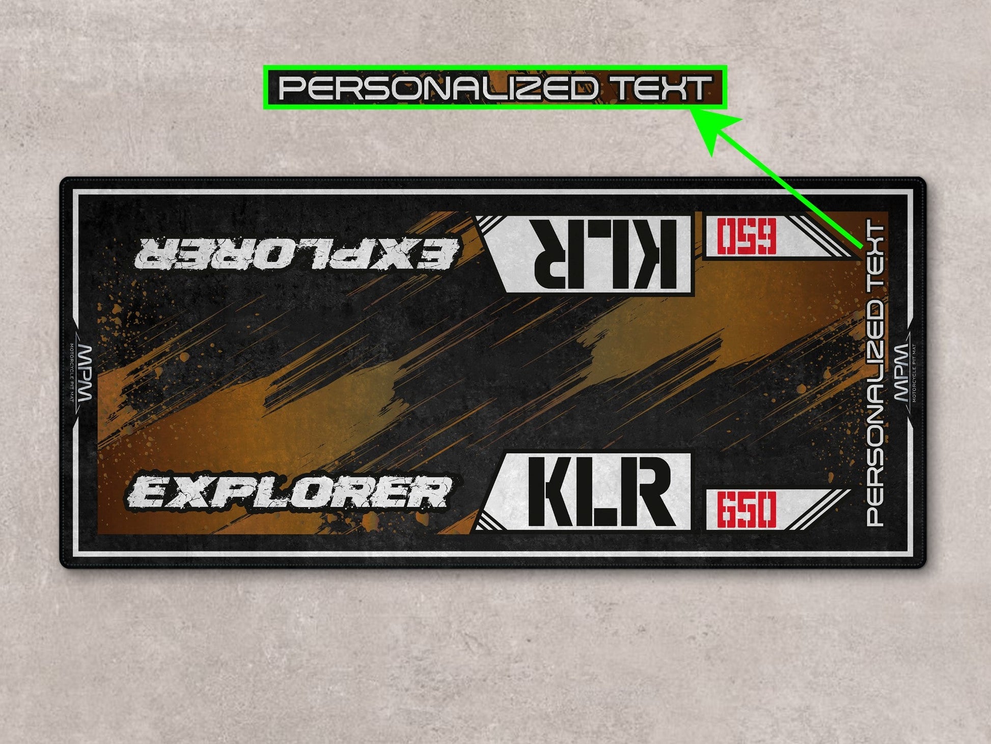 Designed Pit Mat for Kawasaki KLR 650 Motorcycle - MM7431 - Howling Moto