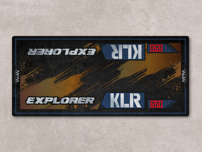 Designed Pit Mat for Kawasaki KLR 650 Motorcycle - MM7431 - Howling Moto