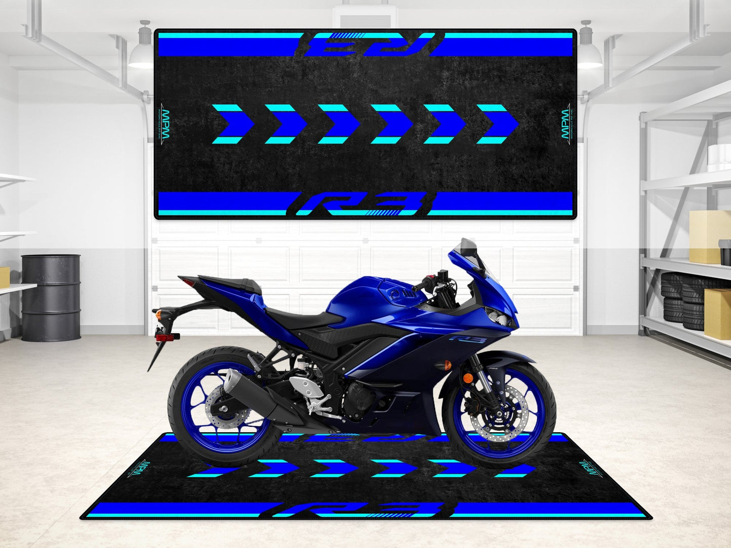 MPM Motorcycle Mat for Yamaha R3 - MM7114 - Howling Moto