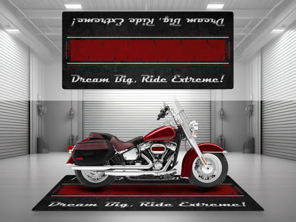 Motorcycle Mat For Cruiser Motorcycle "Dream Big, Ride Extreme" - MM7310 - Howling Moto