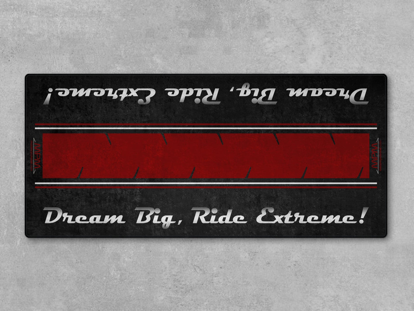 Motorcycle Mat For Cruiser Motorcycle "Dream Big, Ride Extreme" - MM7310 - Howling Moto