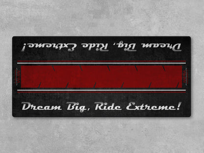 Motorcycle Mat For Cruiser Motorcycle "Dream Big, Ride Extreme" - MM7310 - Howling Moto