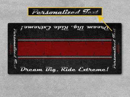 Motorcycle Mat For Cruiser Motorcycle "Dream Big, Ride Extreme" - MM7310 - Howling Moto