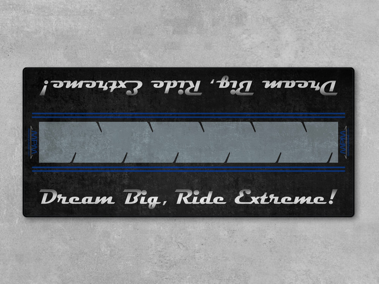Motorcycle Mat For Cruiser Motorcycle "Dream Big, Ride Extreme" - MM7310 - Howling Moto