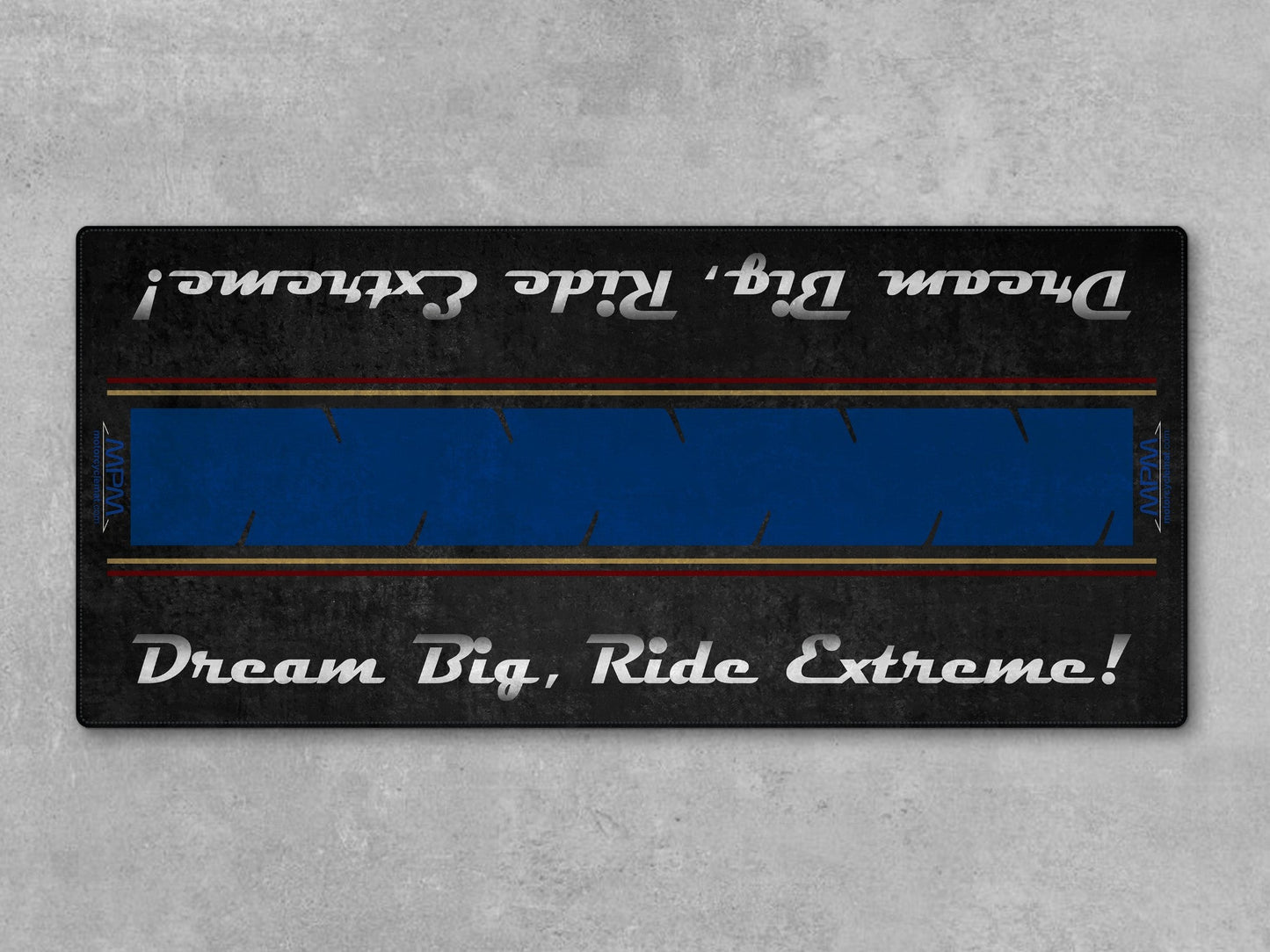Motorcycle Mat For Cruiser Motorcycle "Dream Big, Ride Extreme" - MM7310 - Howling Moto