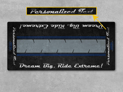 Motorcycle Mat For Cruiser Motorcycle "Dream Big, Ride Extreme" - MM7310 - Howling Moto