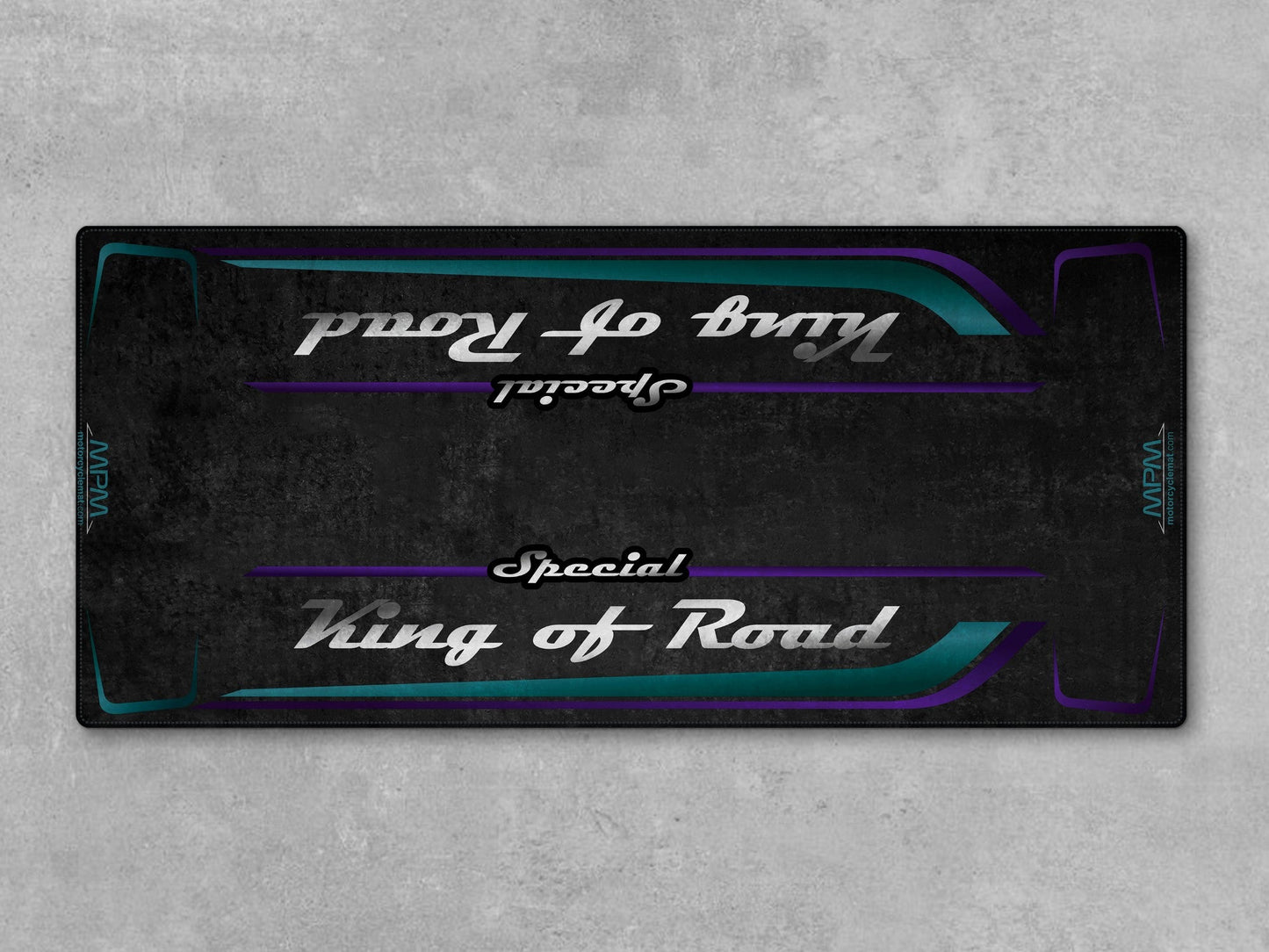 Motorcycle Mat for Cruiser Motorcycle "Special King of Road" - MM7346 - Howling Moto