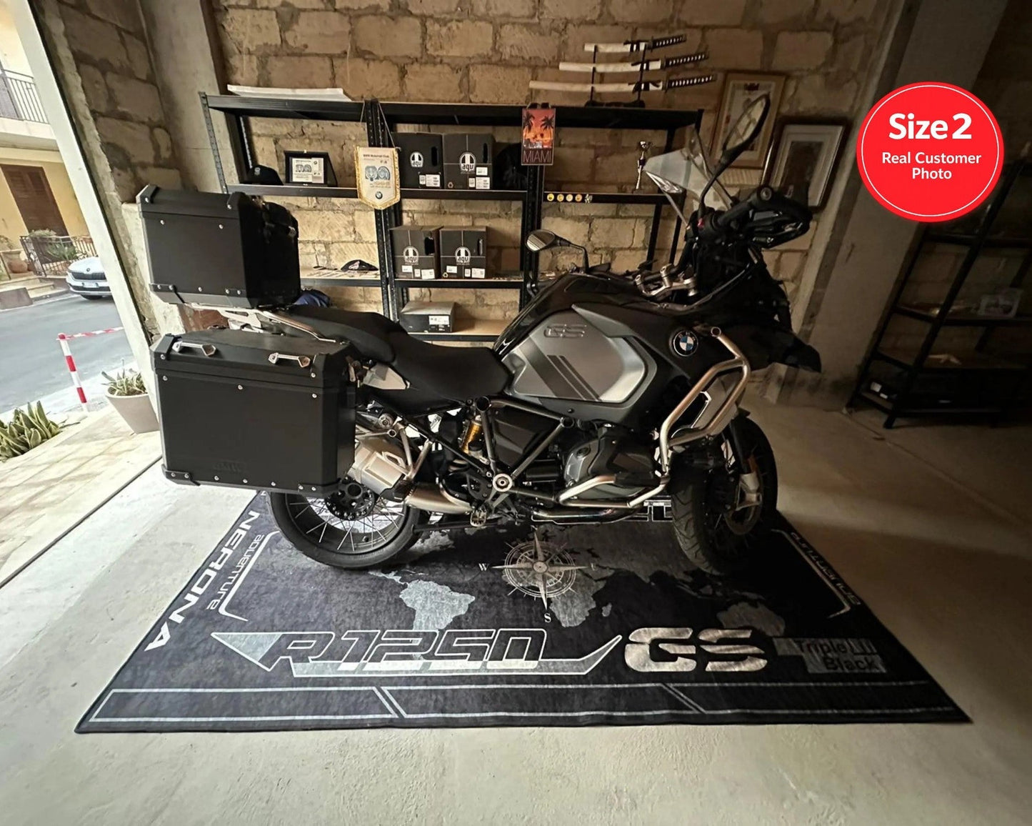 MPM Motorcycle Mat for BMW R1250GS Adventure - MM7247 - Howling Moto