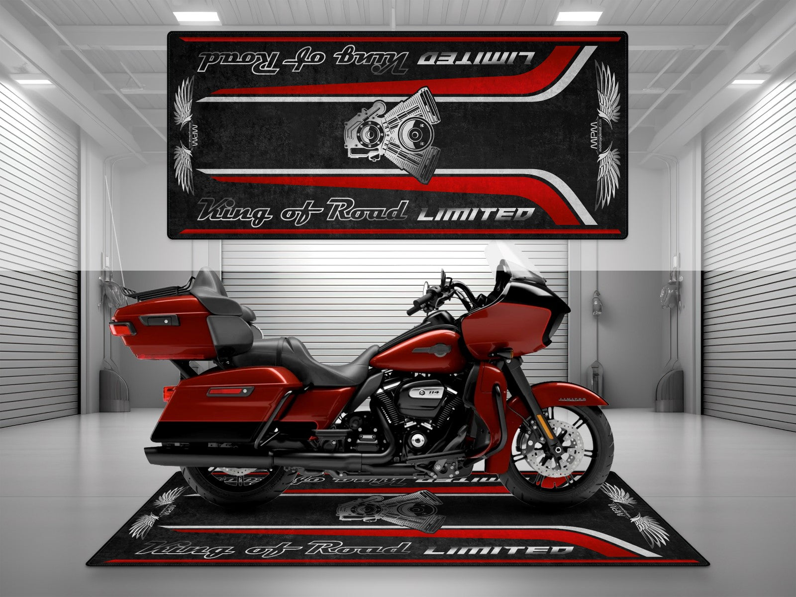 MPM Motorcycle Mat for Cruiser Motorcycle "King of Road Limited" - MM4121 - Howling Moto