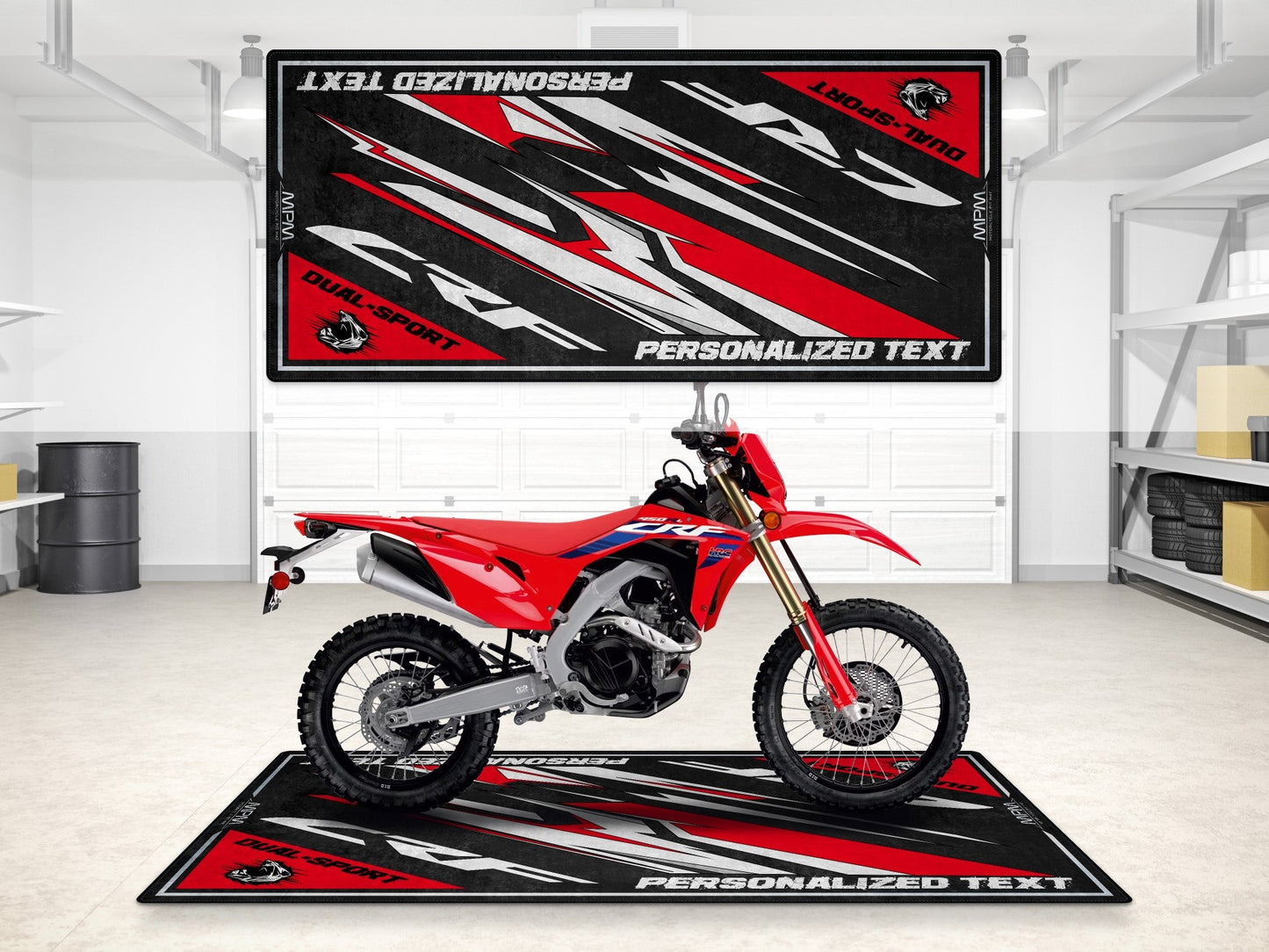 Designed Pit Mat for Honda CRF Motorcycle - MM7457 - Howling Moto