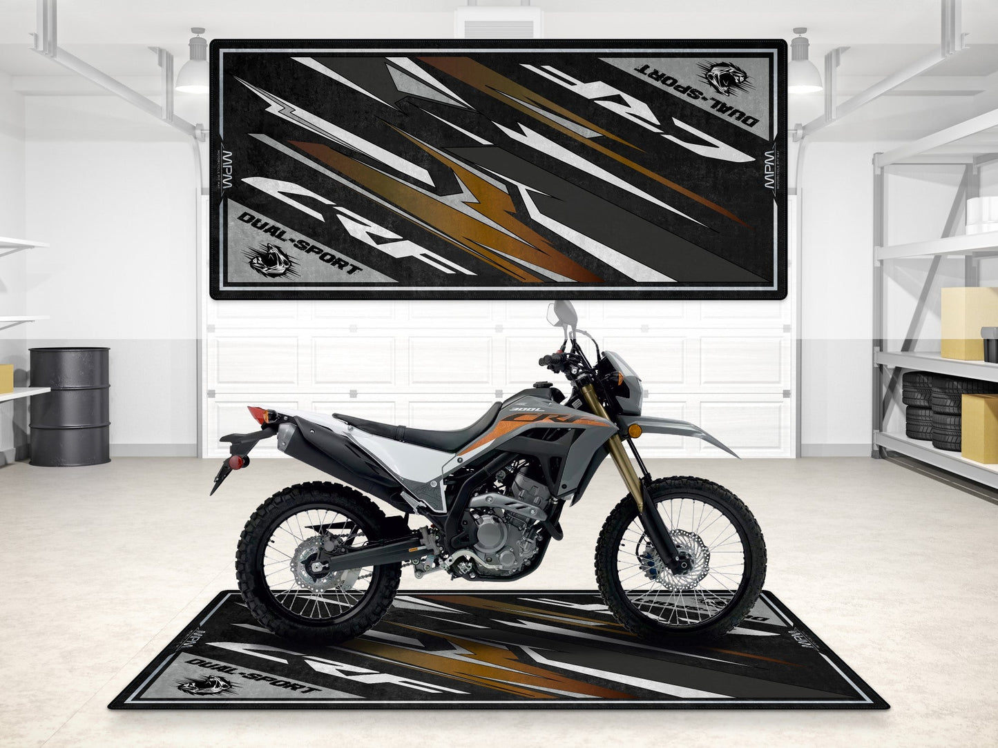 Designed Pit Mat for Honda CRF Motorcycle - MM7457 - Howling Moto