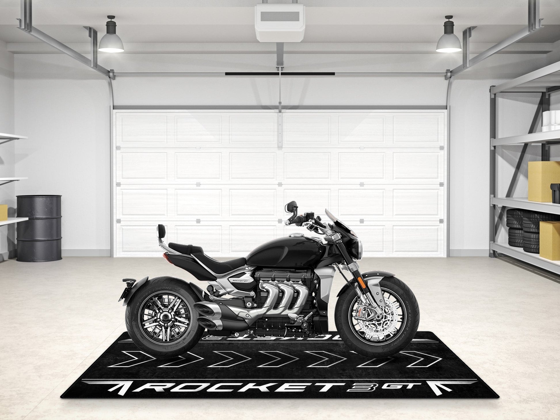 Designed Pit Mat for Rocket 3 GT Models Motorcycle - MM7200 - Howling Moto