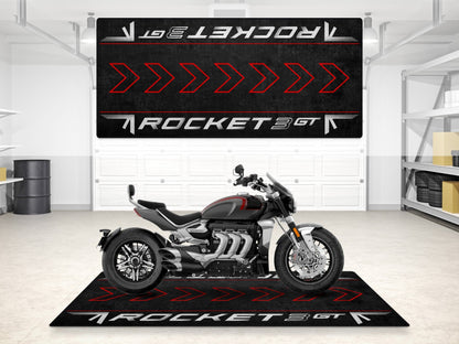 Designed Pit Mat for Rocket 3 GT Models Motorcycle - MM7200 - Howling Moto