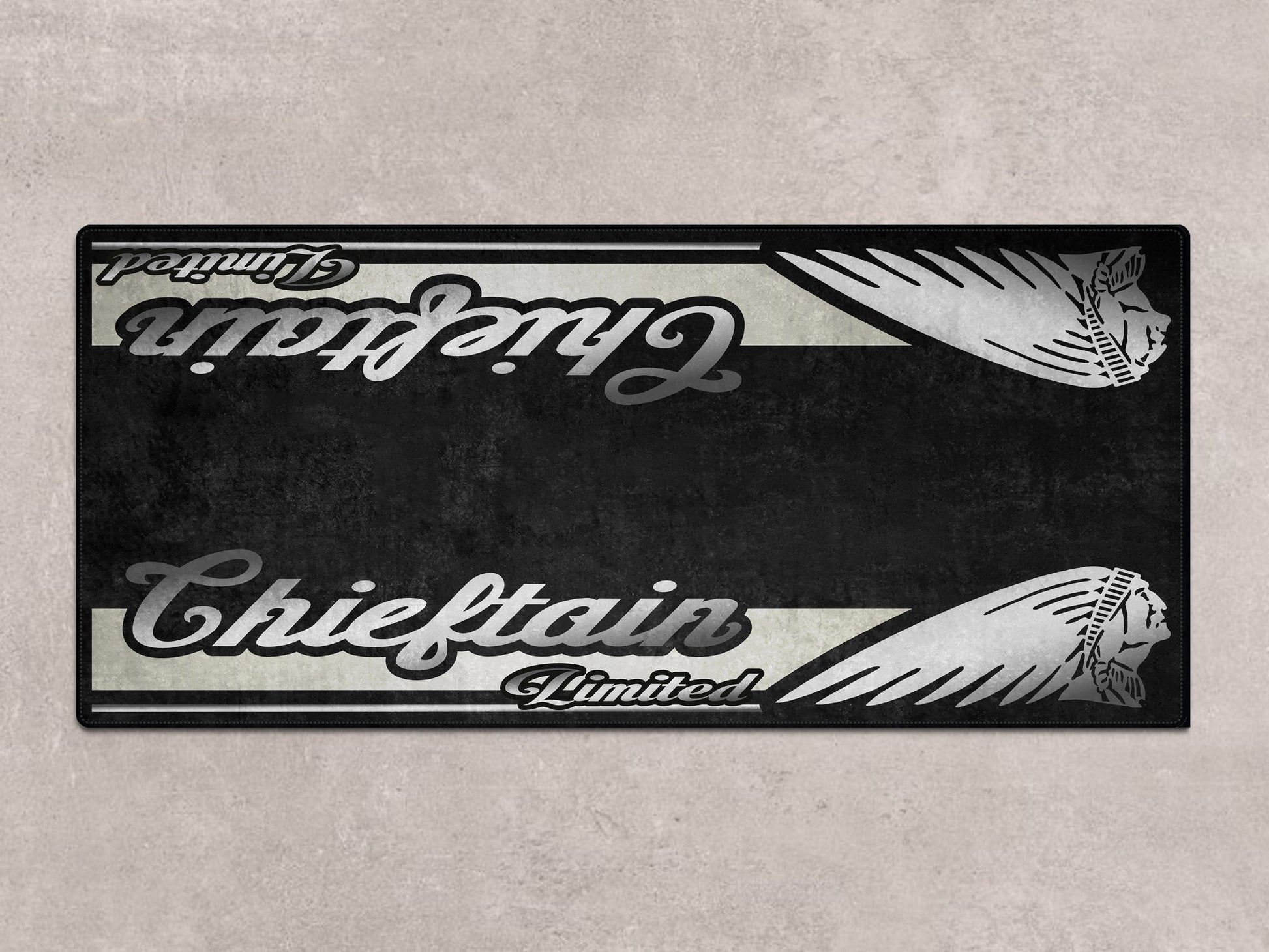 Designed Pit Mat for Indian Chieftain Limited Motorcycle - MM7329 - Howling Moto