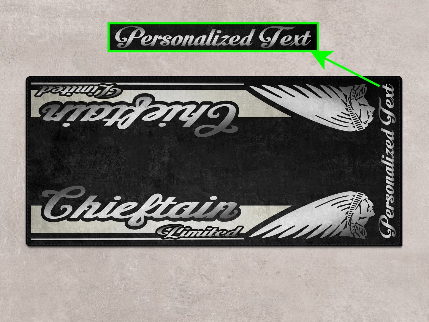 Designed Pit Mat for Indian Chieftain Limited Motorcycle - MM7329 - Howling Moto