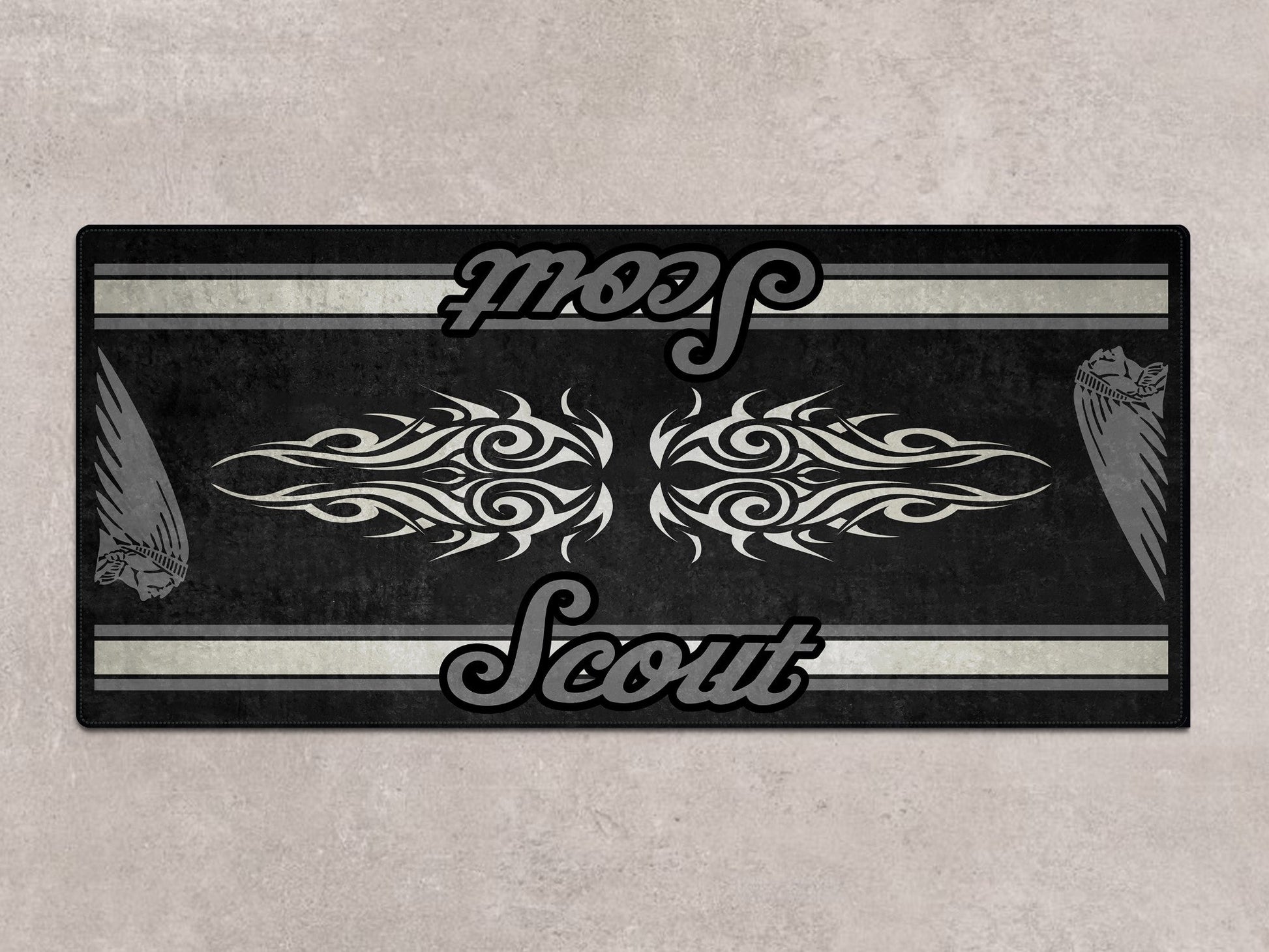 Designed Pit Mat for Indian Scout Bobber Motorcycle - MM7321 - Howling Moto