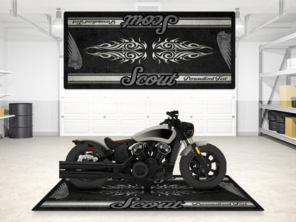 Designed Pit Mat for Indian Scout Bobber Motorcycle - MM7321 - Howling Moto