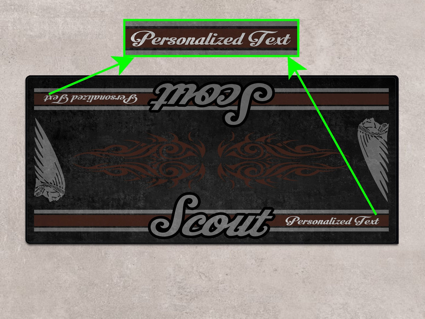 Designed Pit Mat for Indian Scout Bobber Motorcycle - MM7321 - Howling Moto
