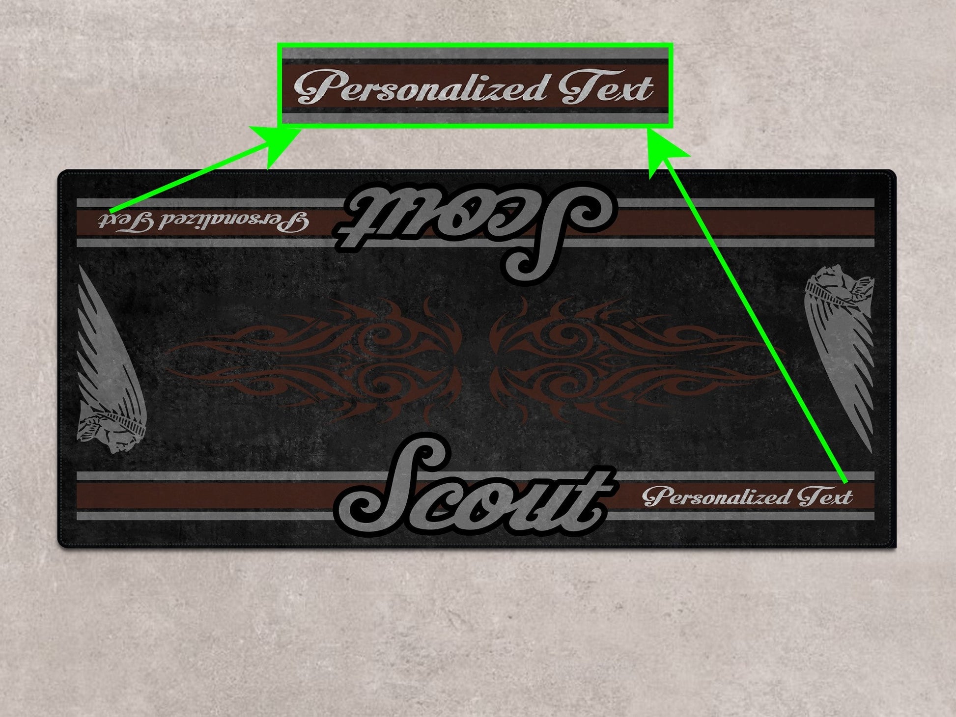 Designed Pit Mat for Indian Scout Bobber Motorcycle - MM7321 - Howling Moto