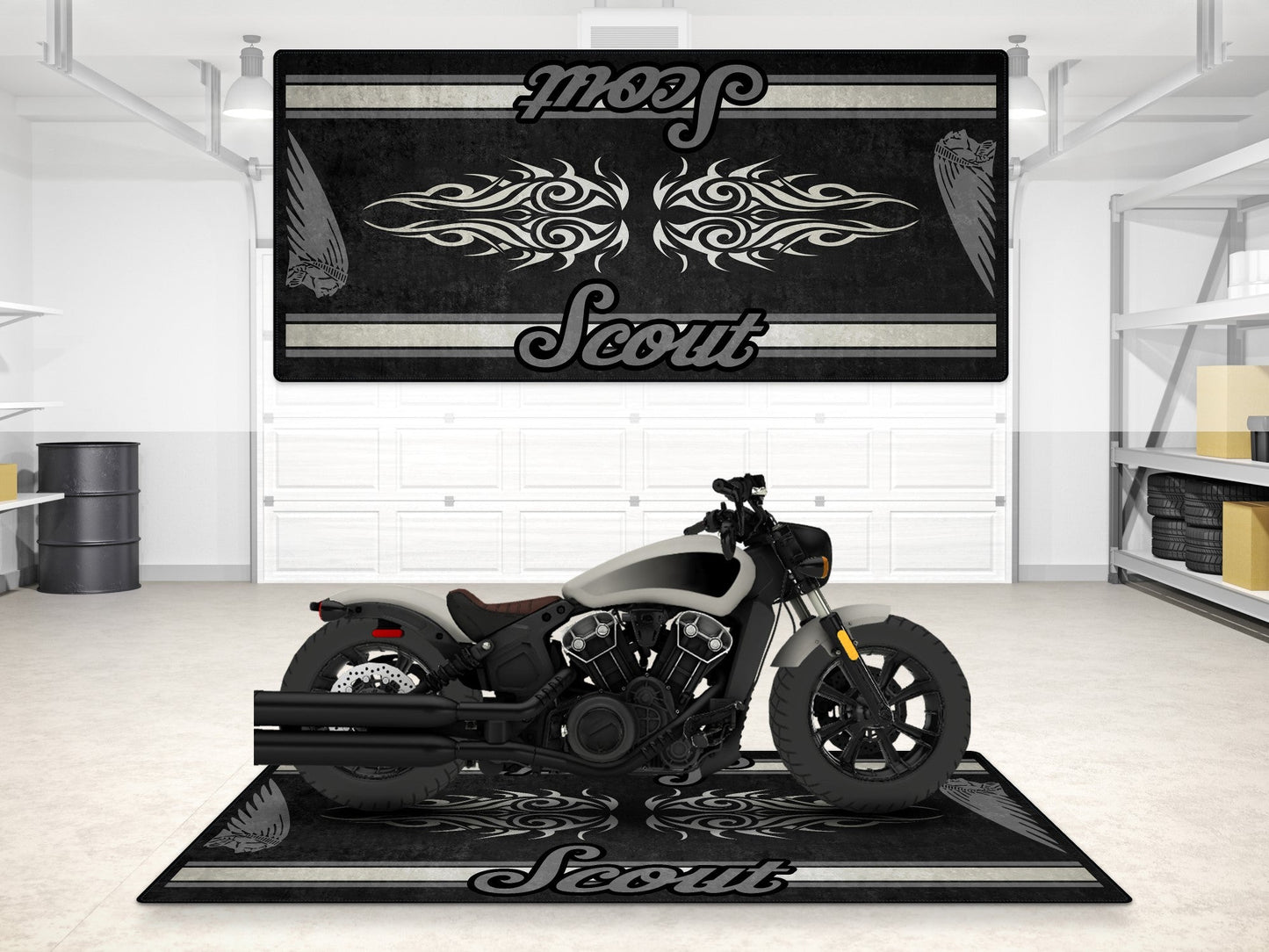 MPM Motorcycle Mat for Indian Scout Bobber - MM7321 - Howling Moto
