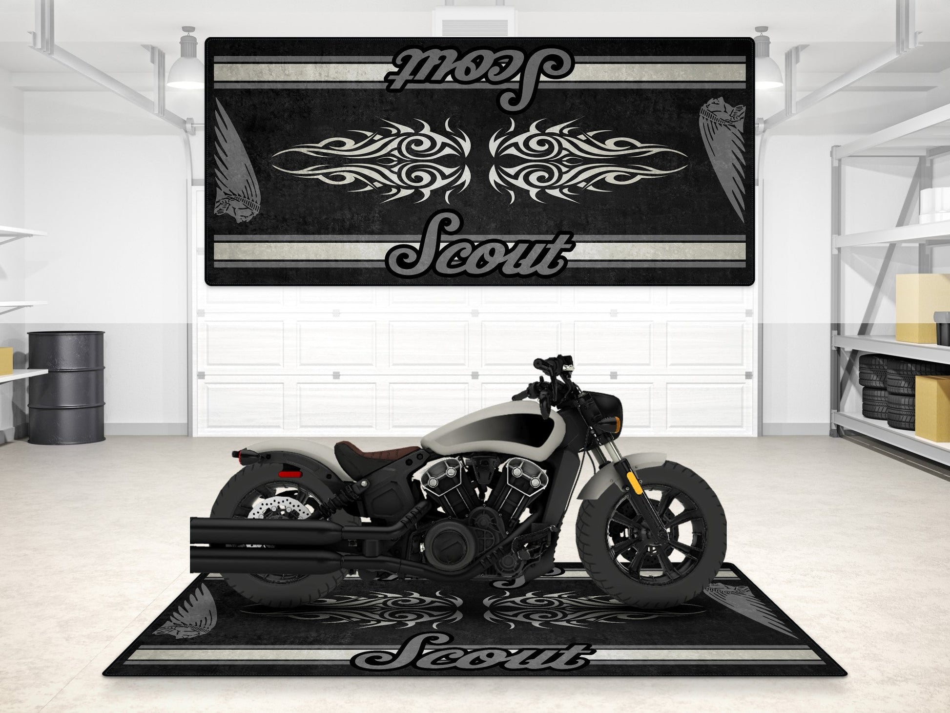 MPM Motorcycle Mat for Indian Scout Bobber - MM7321 - Howling Moto