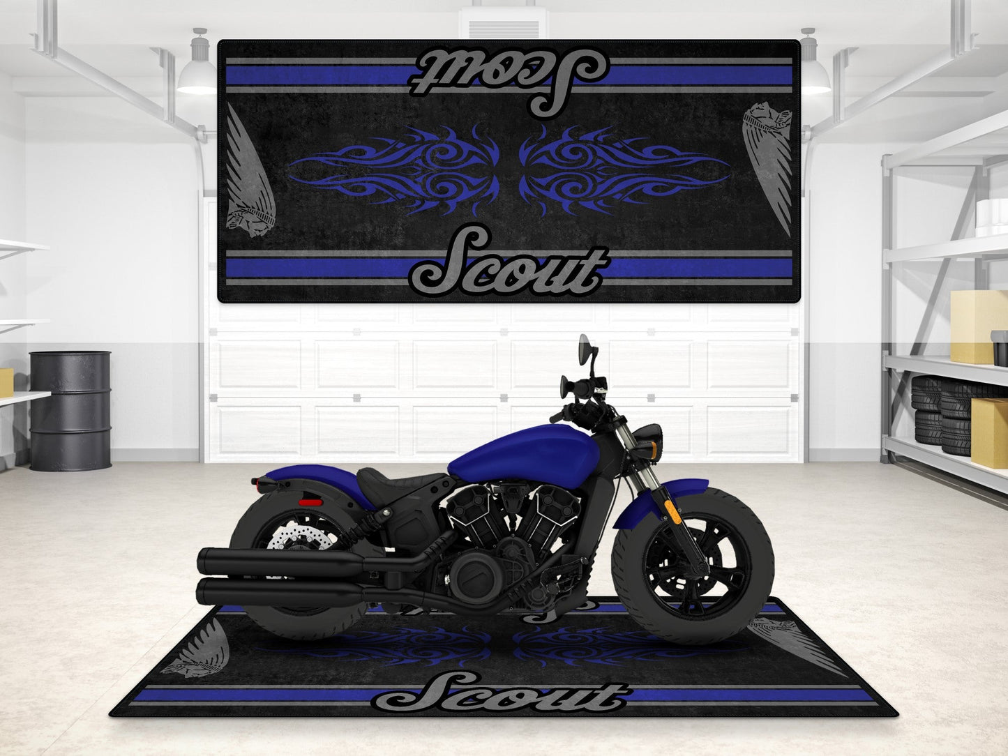 MPM Motorcycle Mat for Indian Scout Bobber Sixty - MM7320 - Howling Moto
