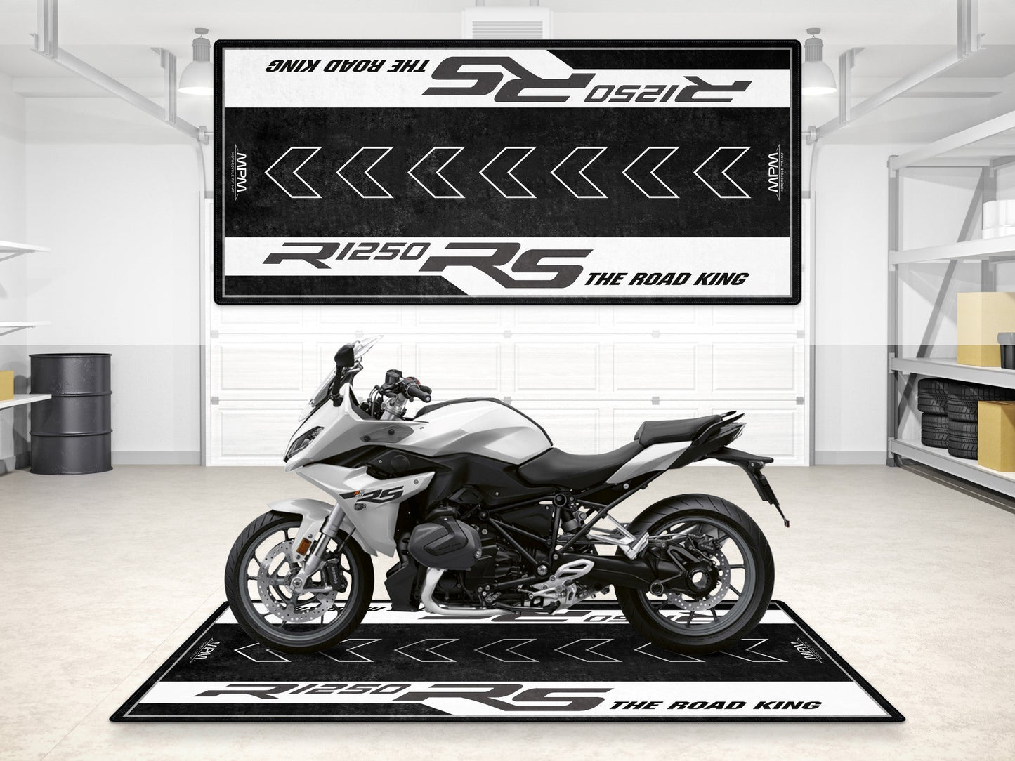 Designed Pit Mat for BMW R1250 RS Motorcycle - MM7160 - Howling Moto