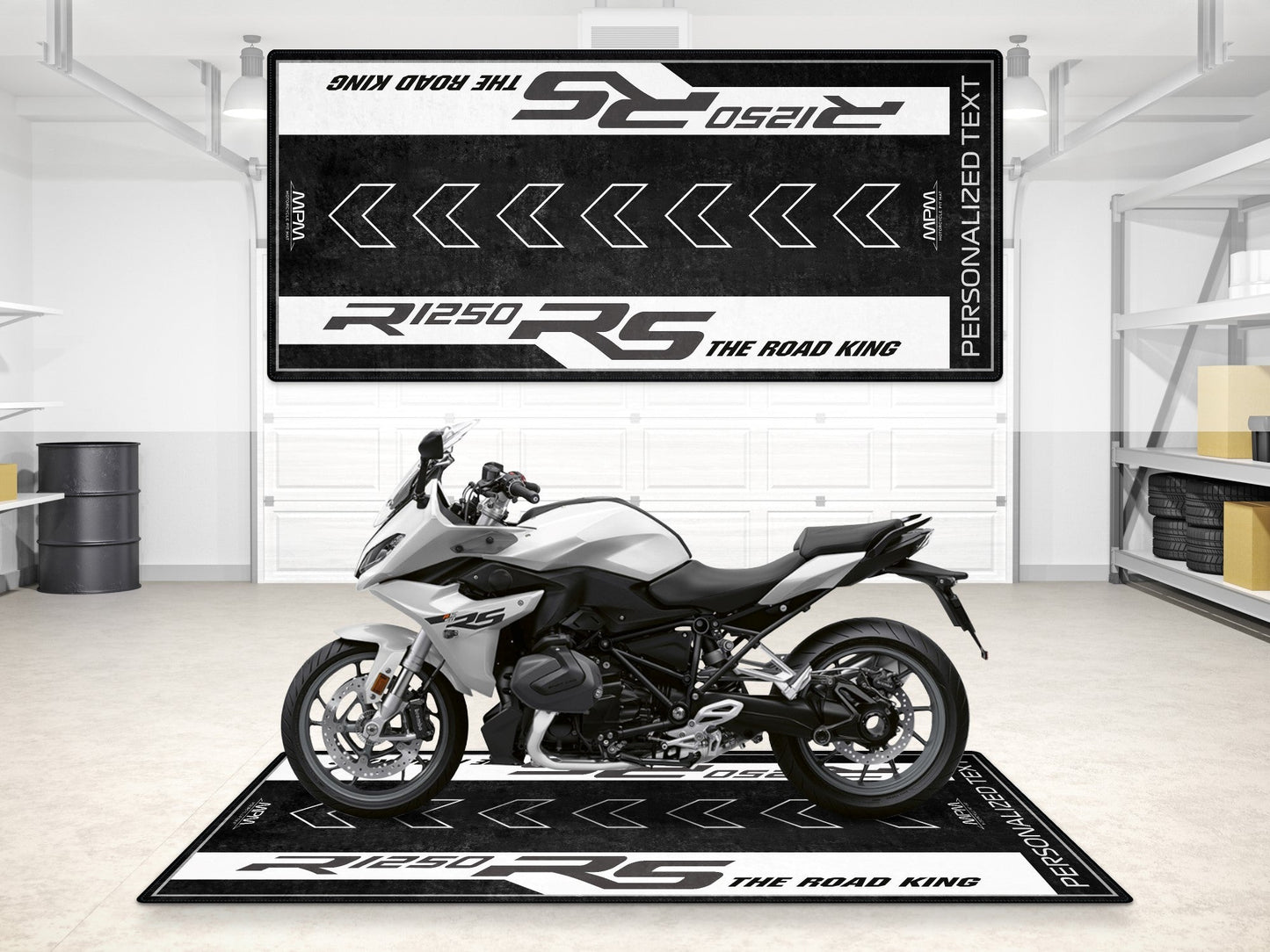 Designed Pit Mat for BMW R1250 RS Motorcycle - MM7160 - Howling Moto