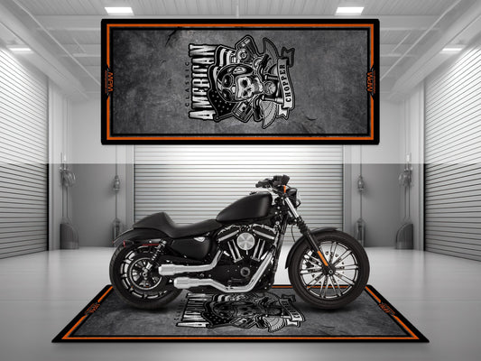 MPM Motorcycle Mat Design for American Chopper Motorcycle - MM7210 - Howling Moto