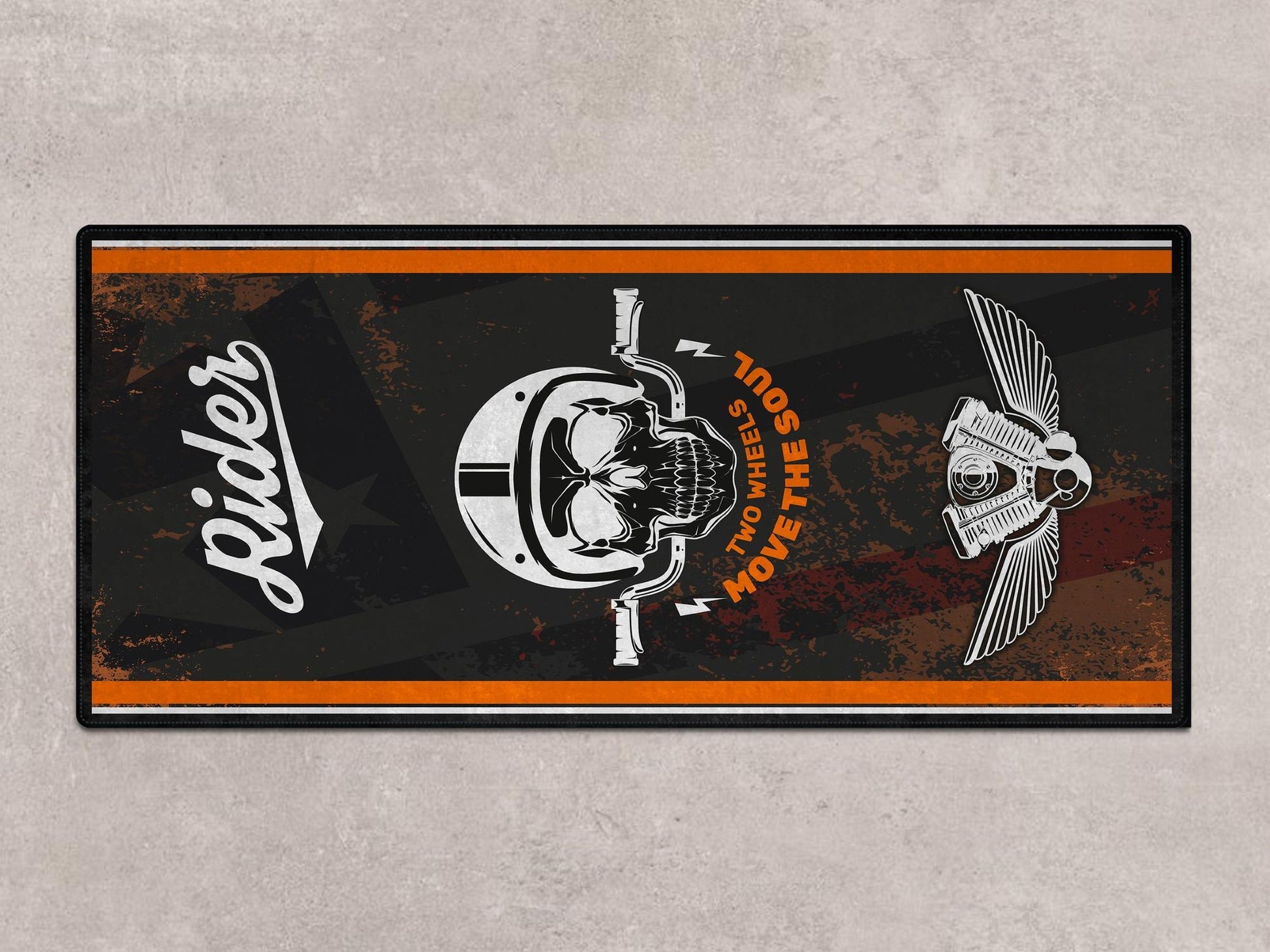 MPM Motorcycle Mat Design for Chopper, Cruiser, Touring, Sport Motorcycle "Move The Soul" - MM7501 - Howling Moto