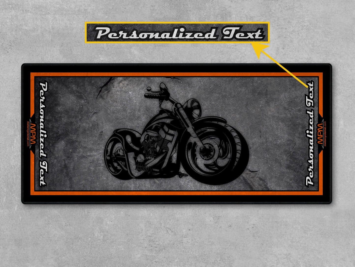 Motorcycle Mat Design for Chopper Motorcycle  - MM7208 - Howling Moto