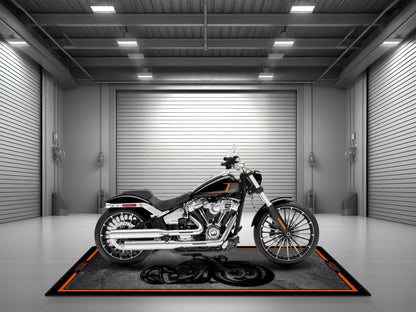 Motorcycle Mat Design for Chopper Motorcycle  - MM7208 - Howling Moto