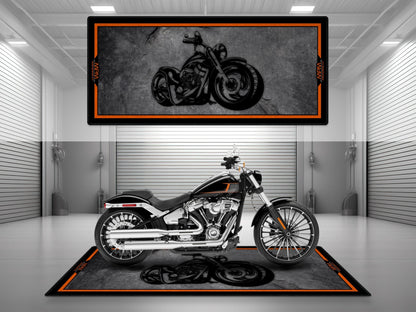 MPM Motorcycle Mat Design for Chopper Motorcycle  - MM7208 - Howling Moto