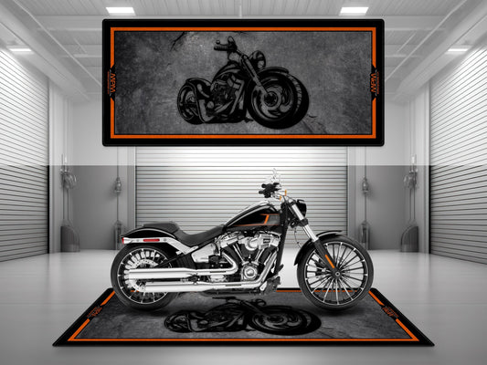 MPM Motorcycle Mat Design for Chopper Motorcycle  - MM7208 - Howling Moto