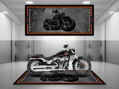 MPM Motorcycle Mat Design for Chopper Motorcycle  - MM7208 - Howling Moto