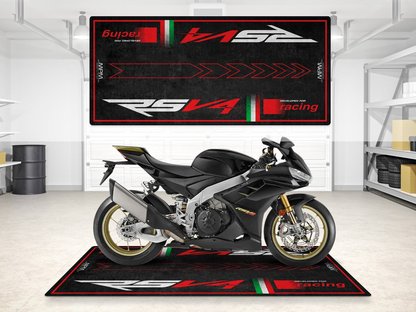 MPM Motorcycle Mat for Aprilia RSV4 - MM7220 - Howling Moto