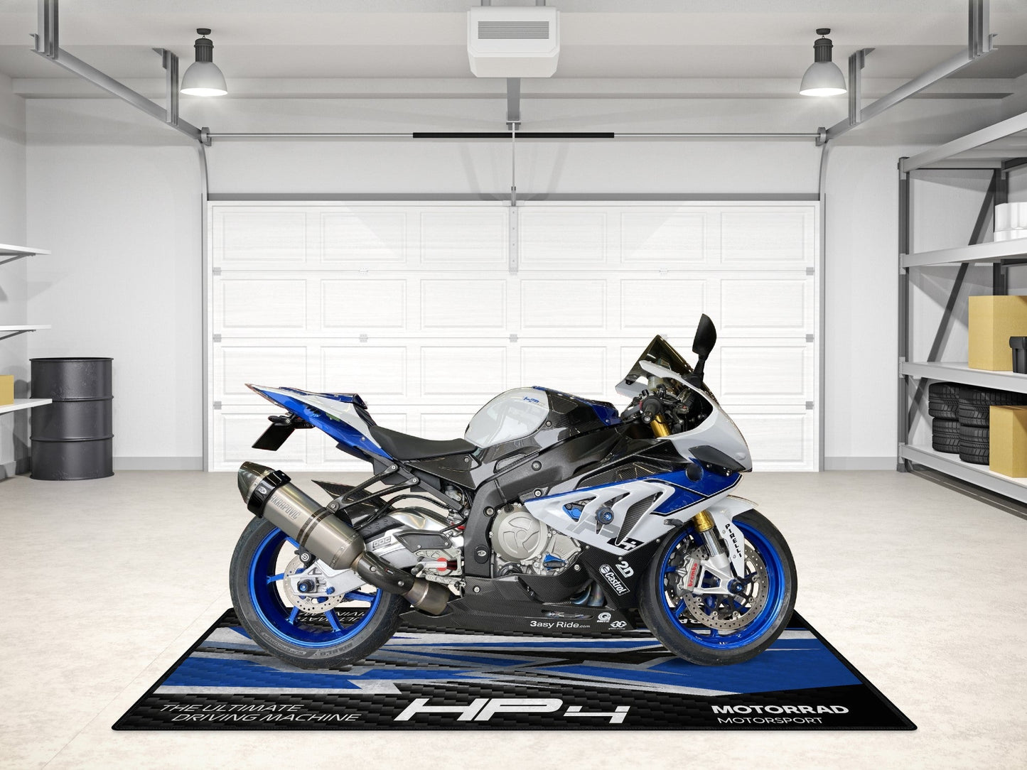 Designed Pit Mat for BMW 1000RR HP4 Motorcycle - MM7254 - Howling Moto