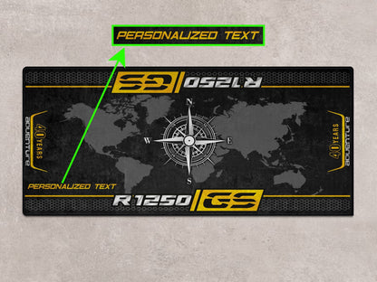 Motorcycle Mat for R1250GS 40th Years Anniversary Adventure Motorcycle - MM7248 - Howling Moto