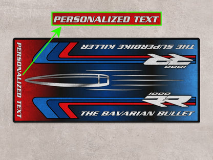 Designed Pit Mat for BMW S1000RR "The Bavarian Bullet" Motorcycle - MM7244 - Howling Moto