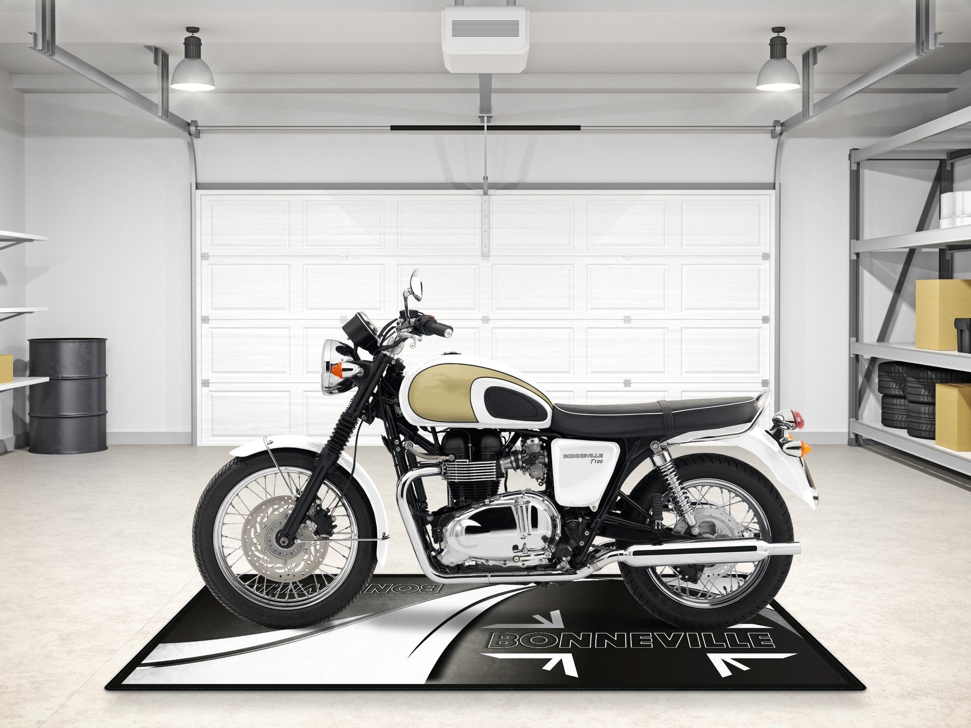 Designed Pit Mat for Bonneville Models Motorcycle - MM7198 - Howling Moto