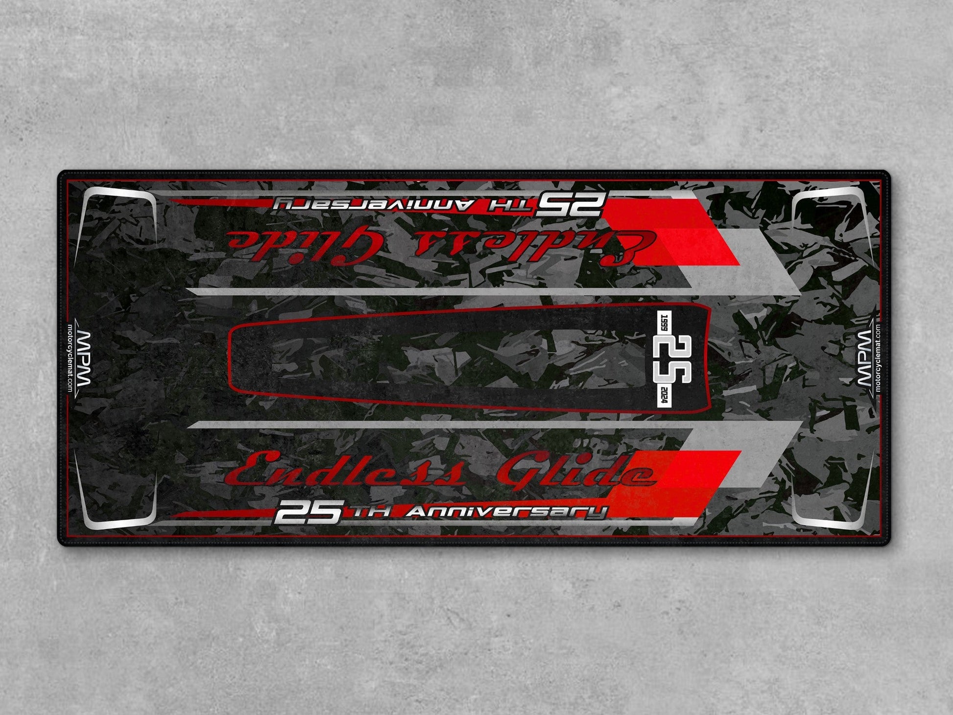 MPM Motorcycle Mat for Cruiser Motorcycle 25th Anniversary - U1201 - Howling Moto